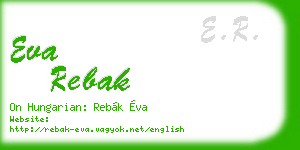 eva rebak business card